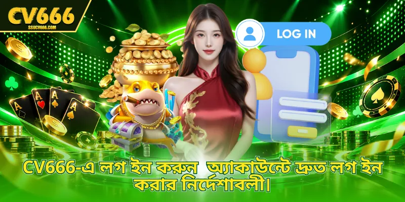 CV666-এ লগ ইন করুন অ্যাকাউন্টে দ্রুত লগ ইন করার নির্দেশাবলী।