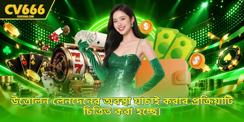 উত্তোলন লেনদেনের অবস্থা যাচাই করার প্রক্রিয়াটি চিত্রিত করা হচ্ছে।