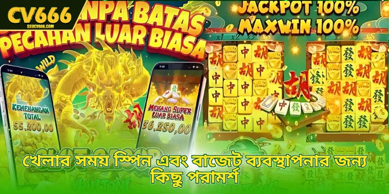 খেলার সময় স্পিন এবং বাজেট ব্যবস্থাপনার জন্য কিছু পরামর্শ