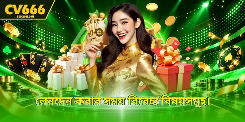 লেনদেন করার সময় বিবেচ্য বিষয়সমূহ।